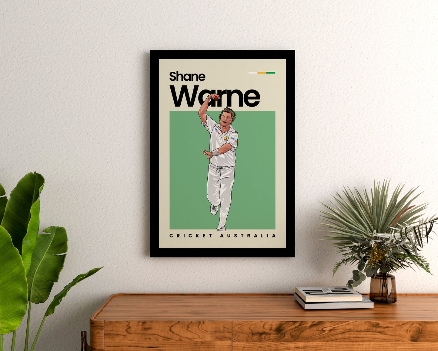 Shane Warne Cricket Wall Art