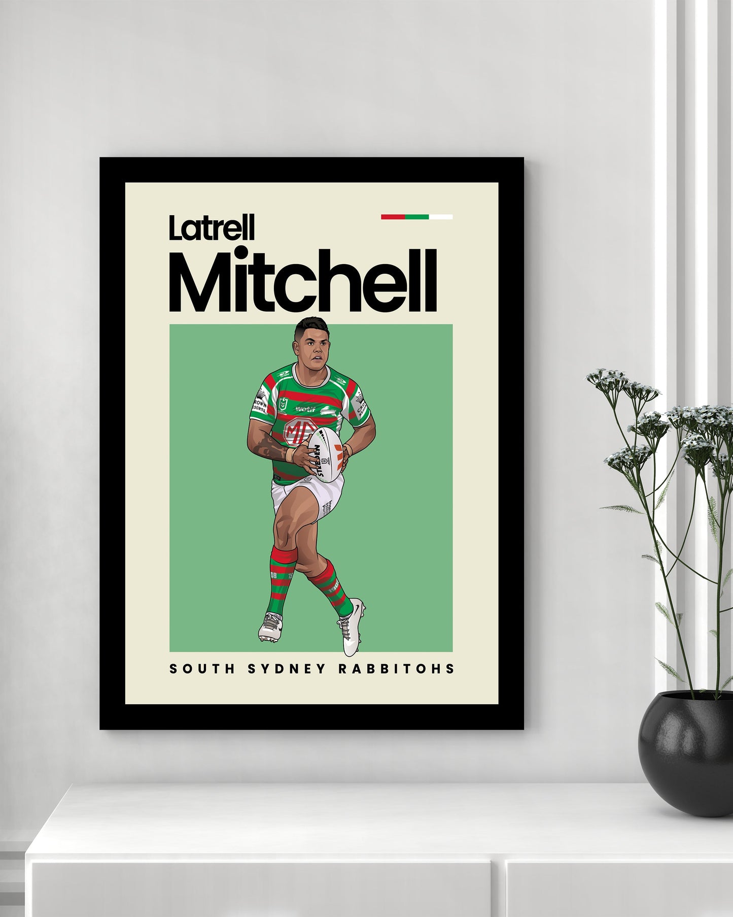 Latrell Mitchel Rabbitohs Wall Art