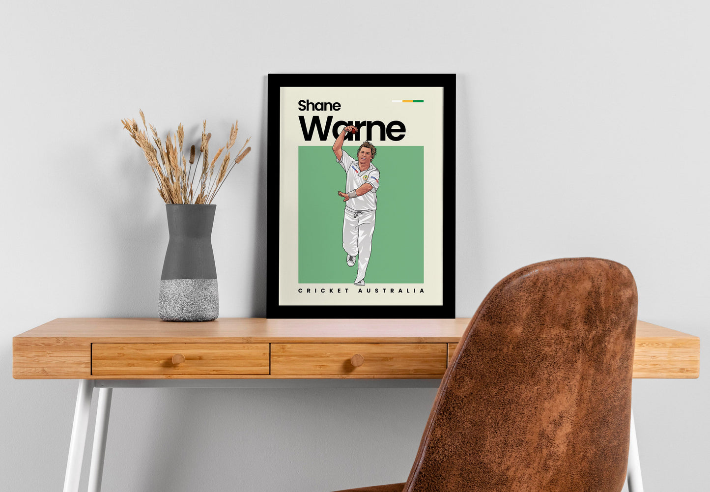 Shane Warne Cricket Wall Art