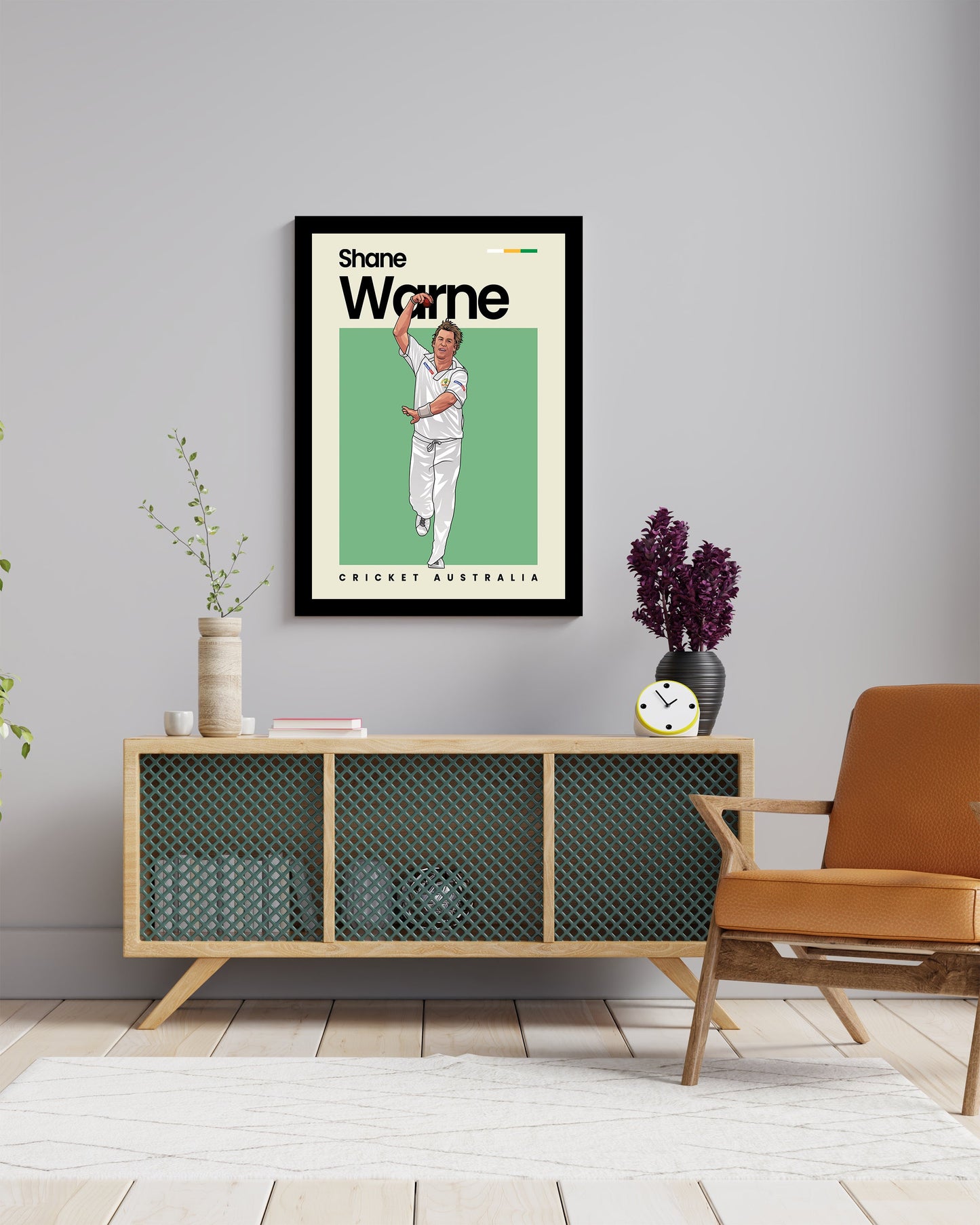 Shane Warne Cricket Wall Art