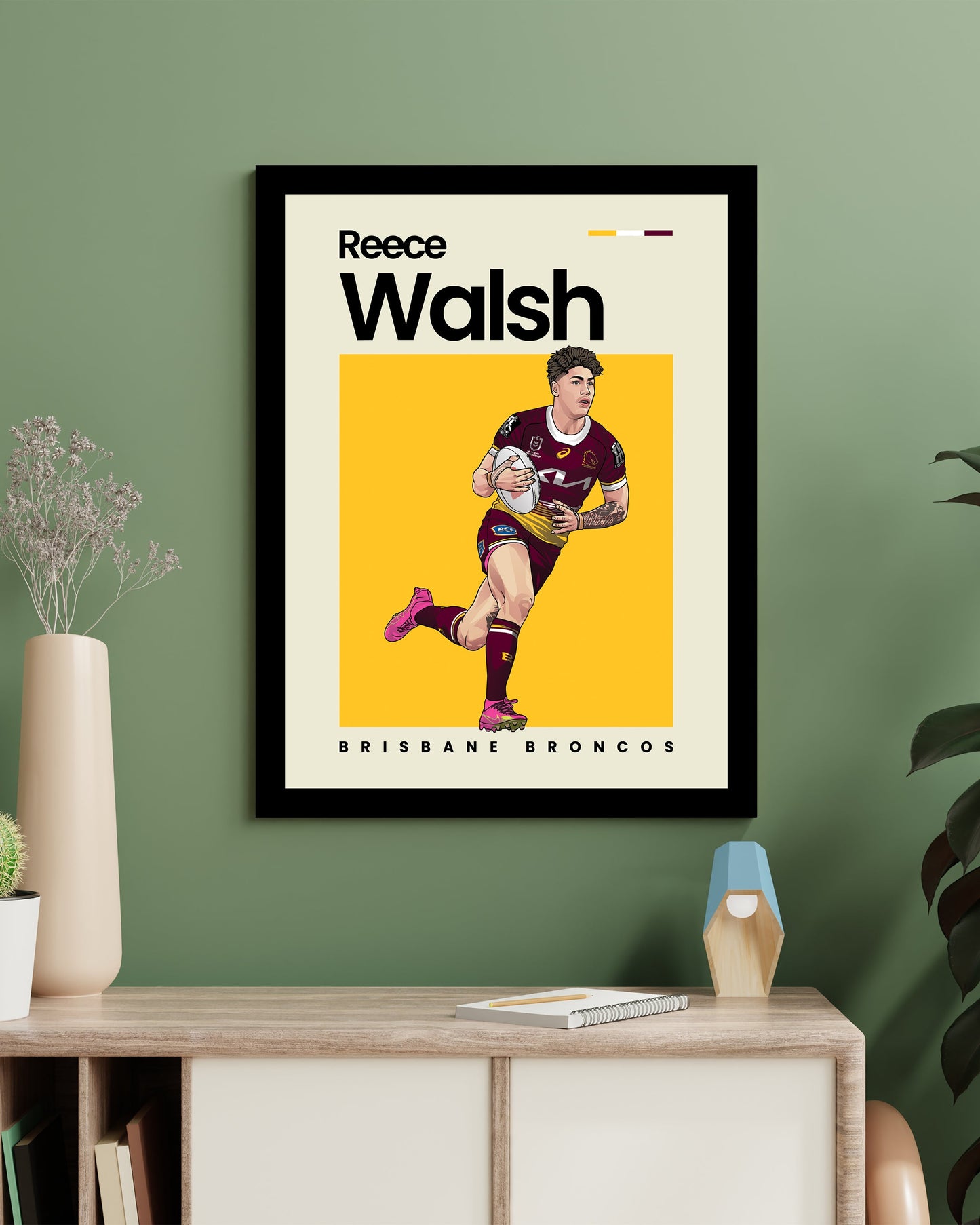Reece Walsh Broncos Wall Art