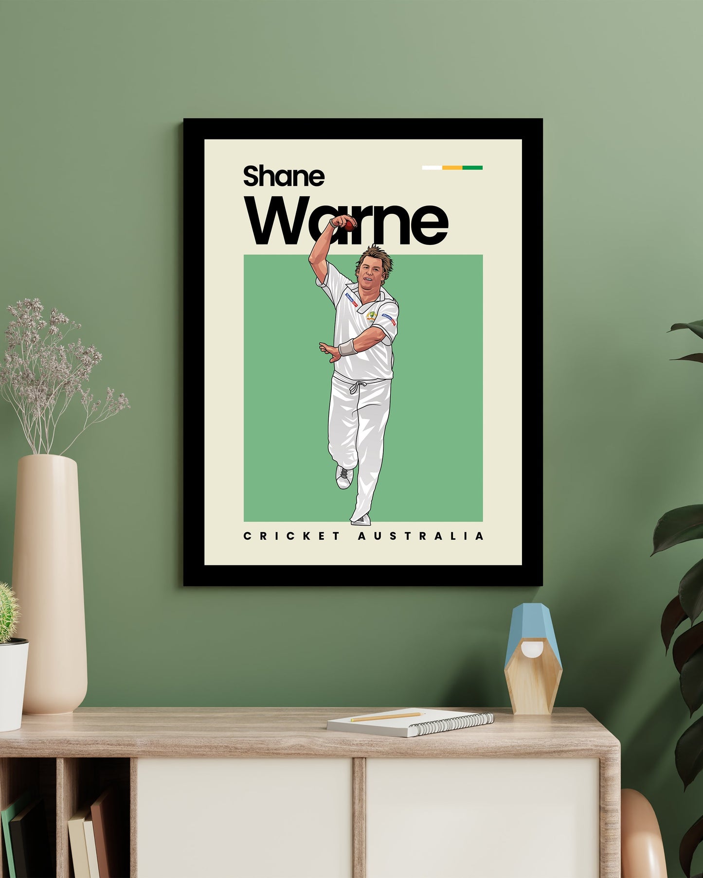 Shane Warne Cricket Wall Art