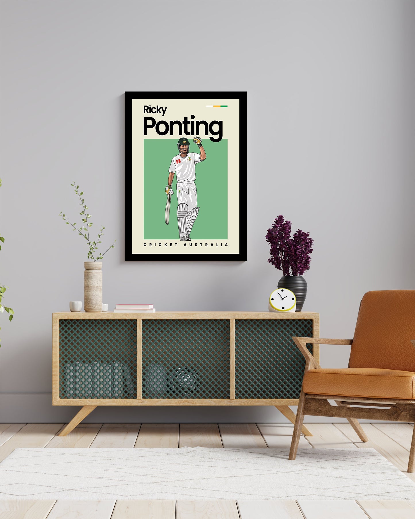 Ricky Ponting Cricket Wall Art