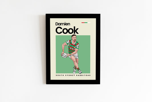 Damien Cook Rabbitohs Wall Art