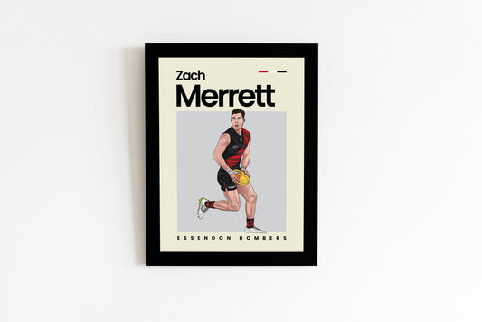 Zach Merrett Bombers Wall Art