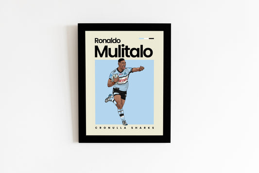 Ronaldo Mulitalo Sharks Wall Art