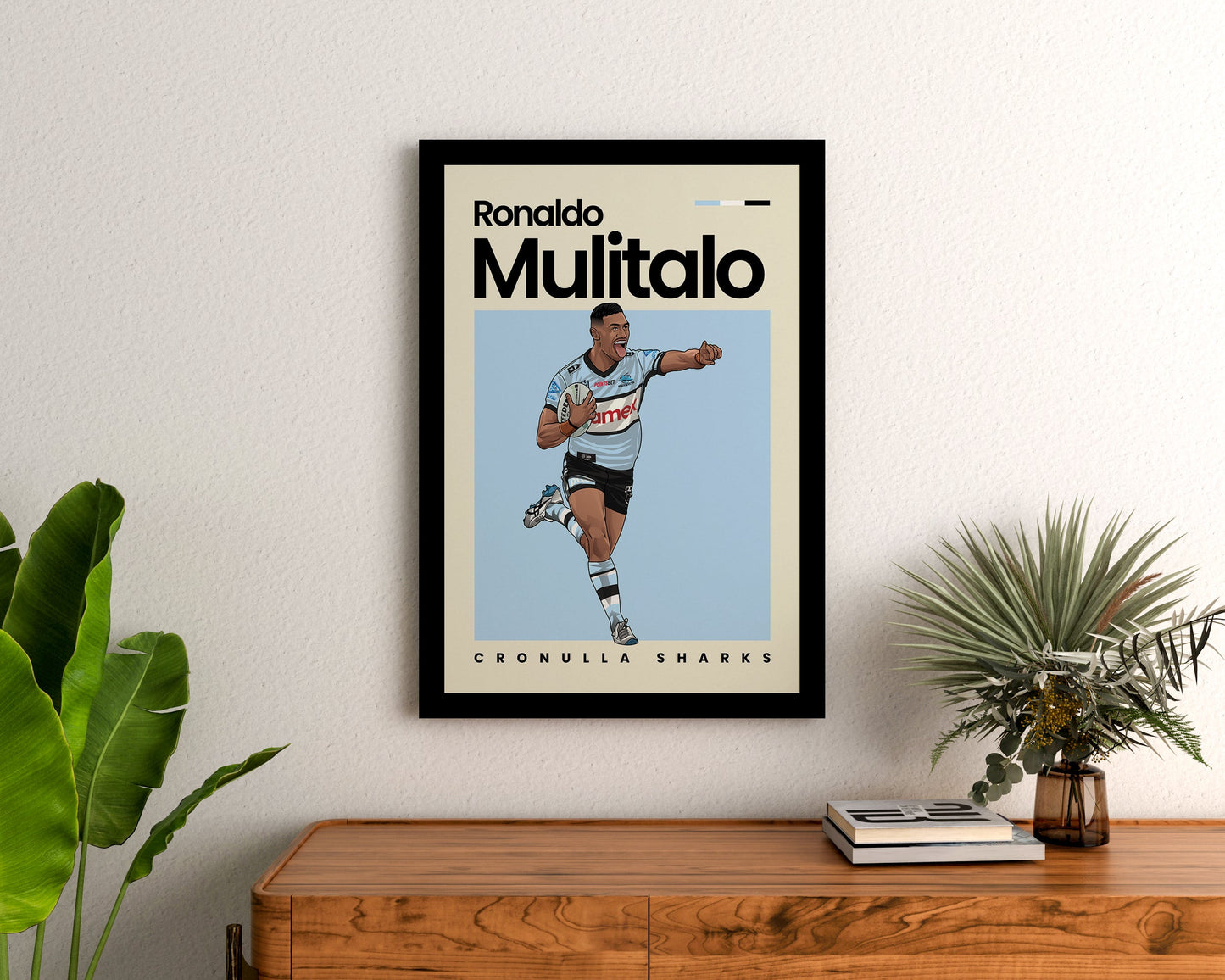 Ronaldo Mulitalo Sharks Wall Art