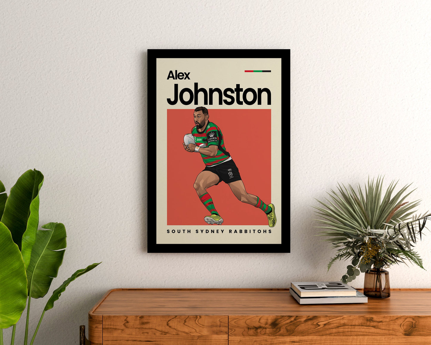 Alex Johnson Rabbitohs Wall Art