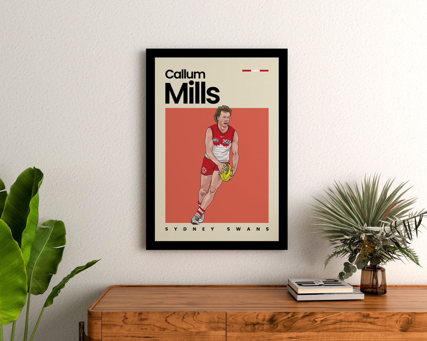 Callum Mills Swans Wall Art