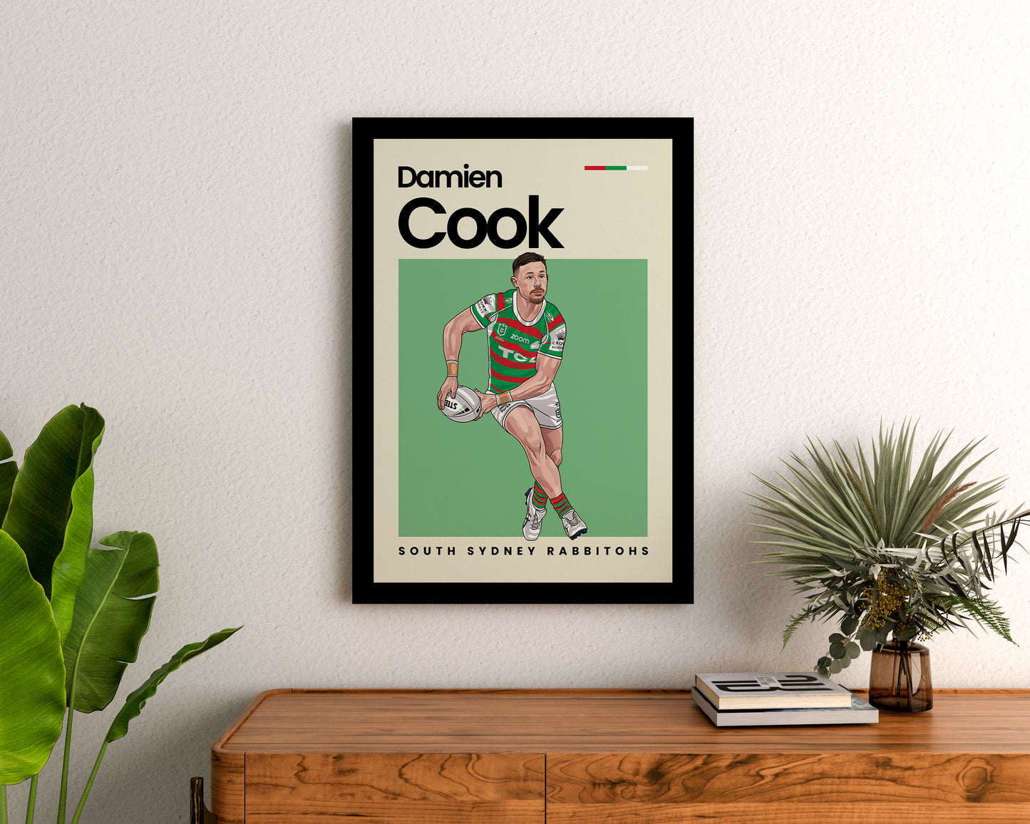 Damien Cook Rabbitohs Wall Art