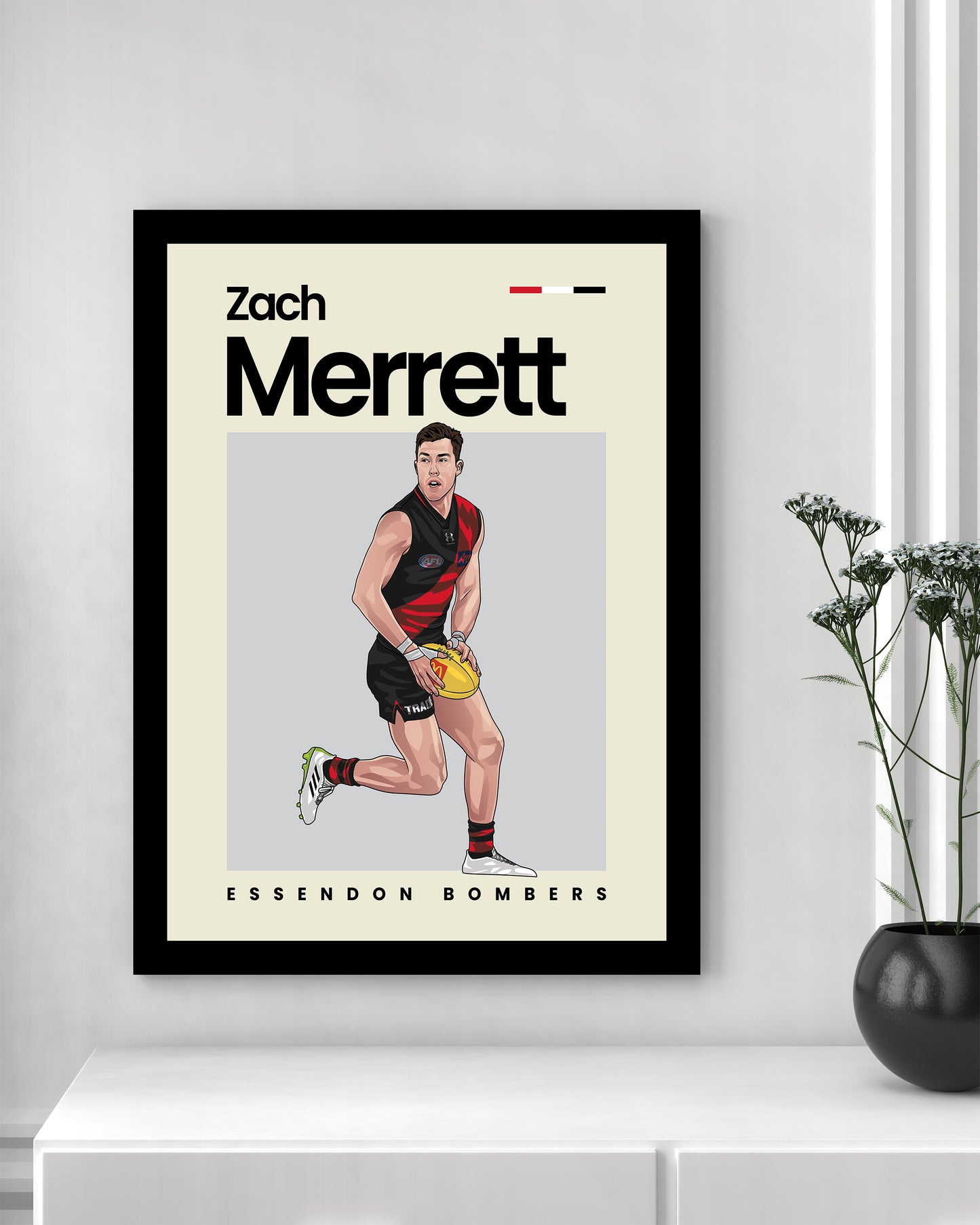 Zach Merrett Bombers Wall Art