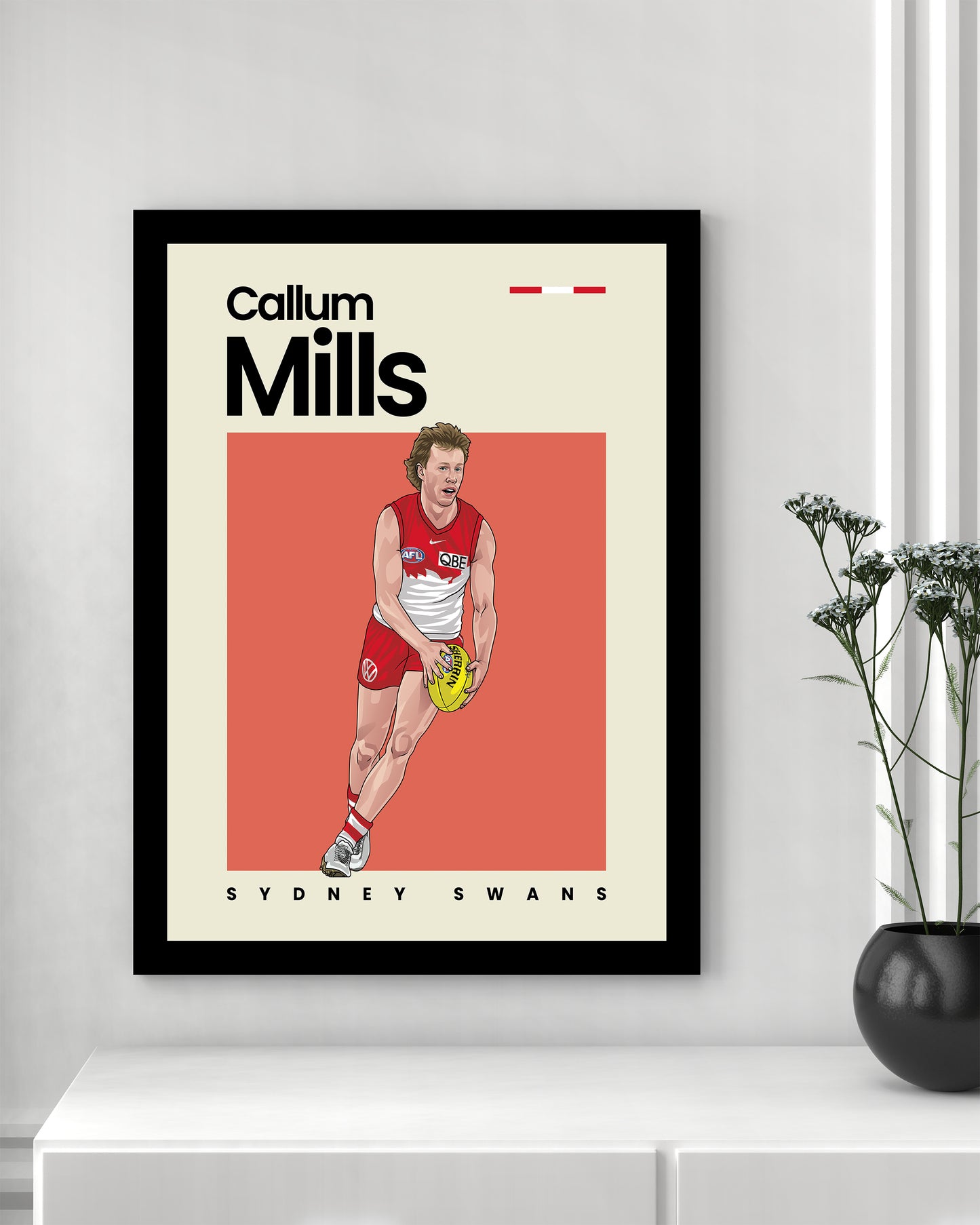 Callum Mills Swans Wall Art