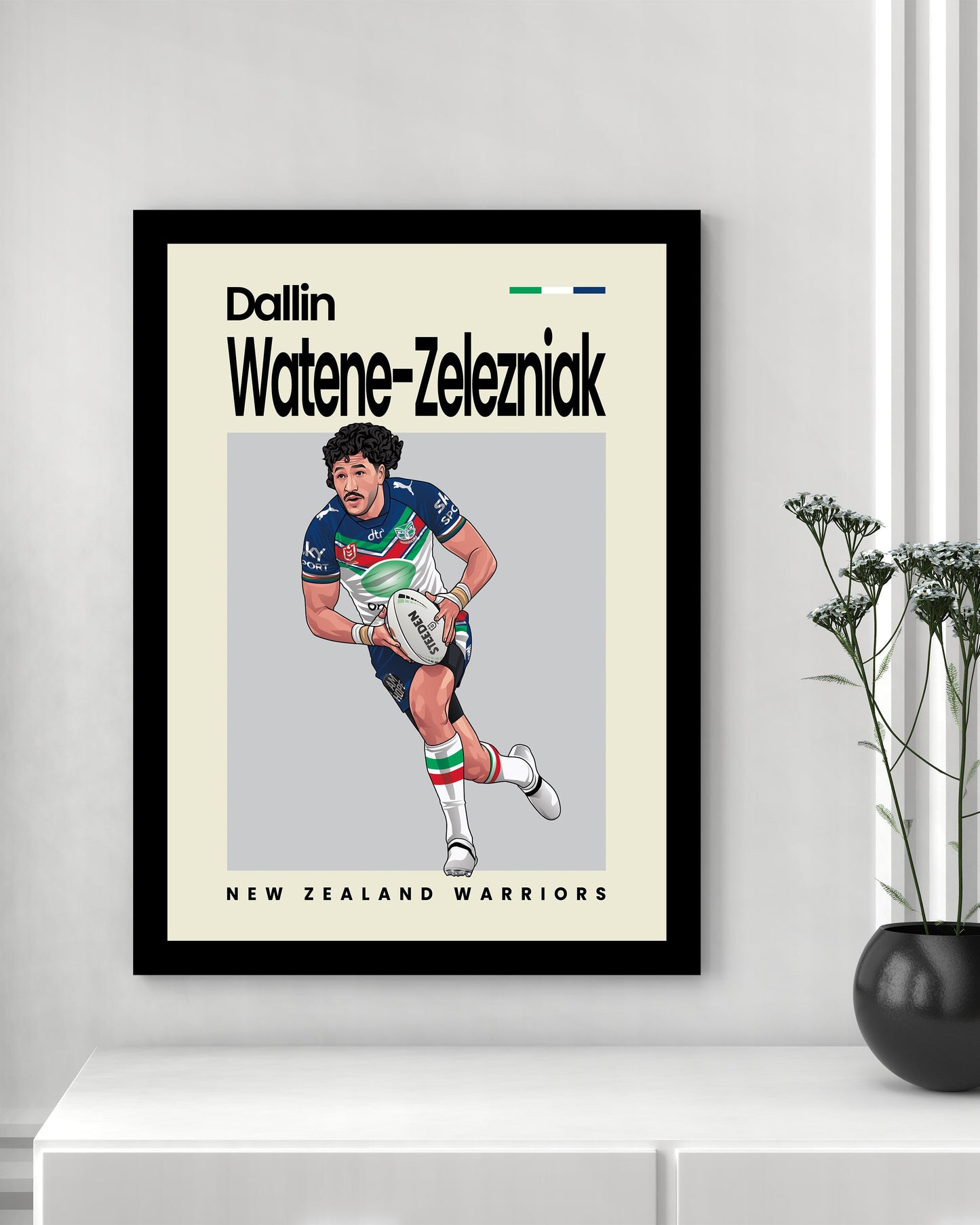 Dallin Watene-Zelezniak Warriors Wall Art