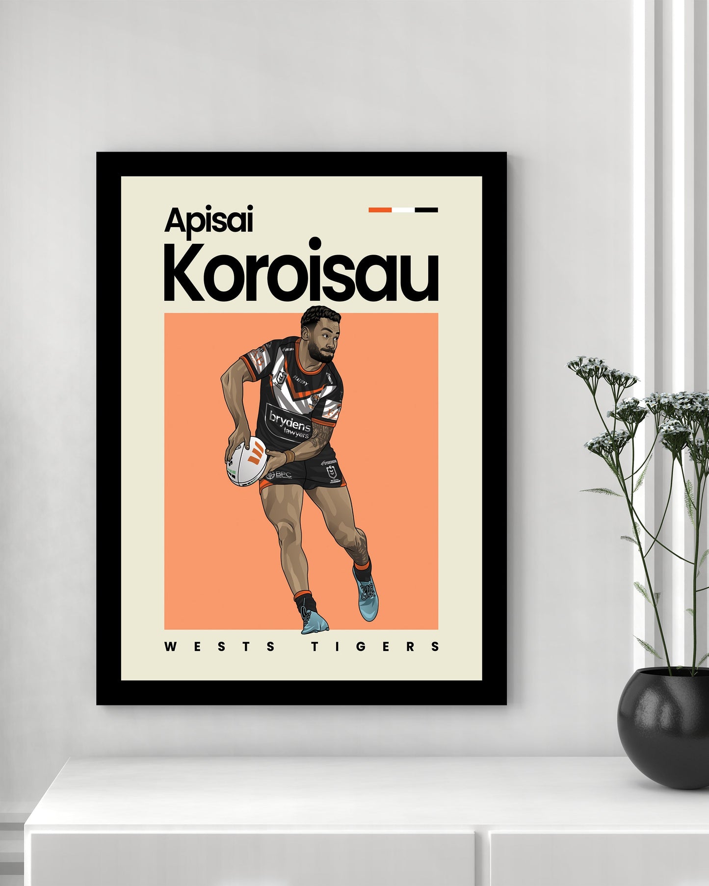 Apisai Koroisau Tigers Wall Art