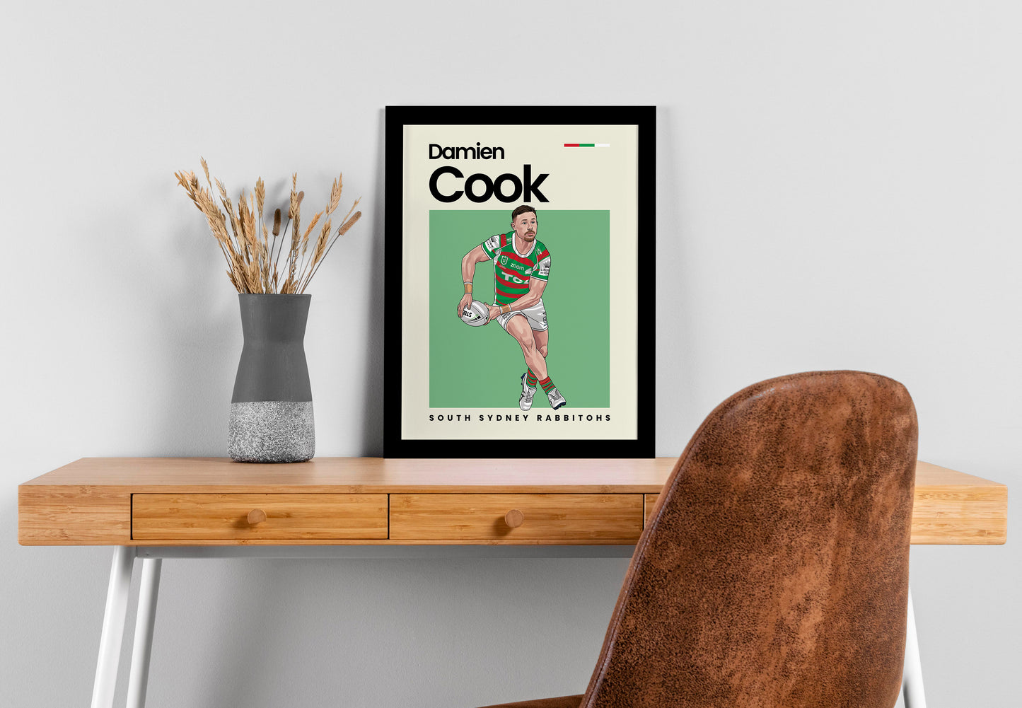 Damien Cook Rabbitohs Wall Art