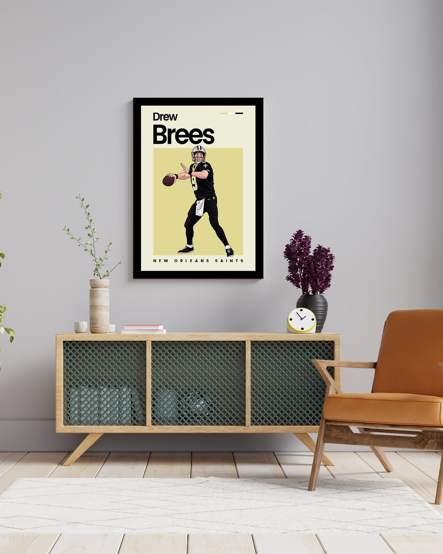 Drew Brees Saints Wall Art