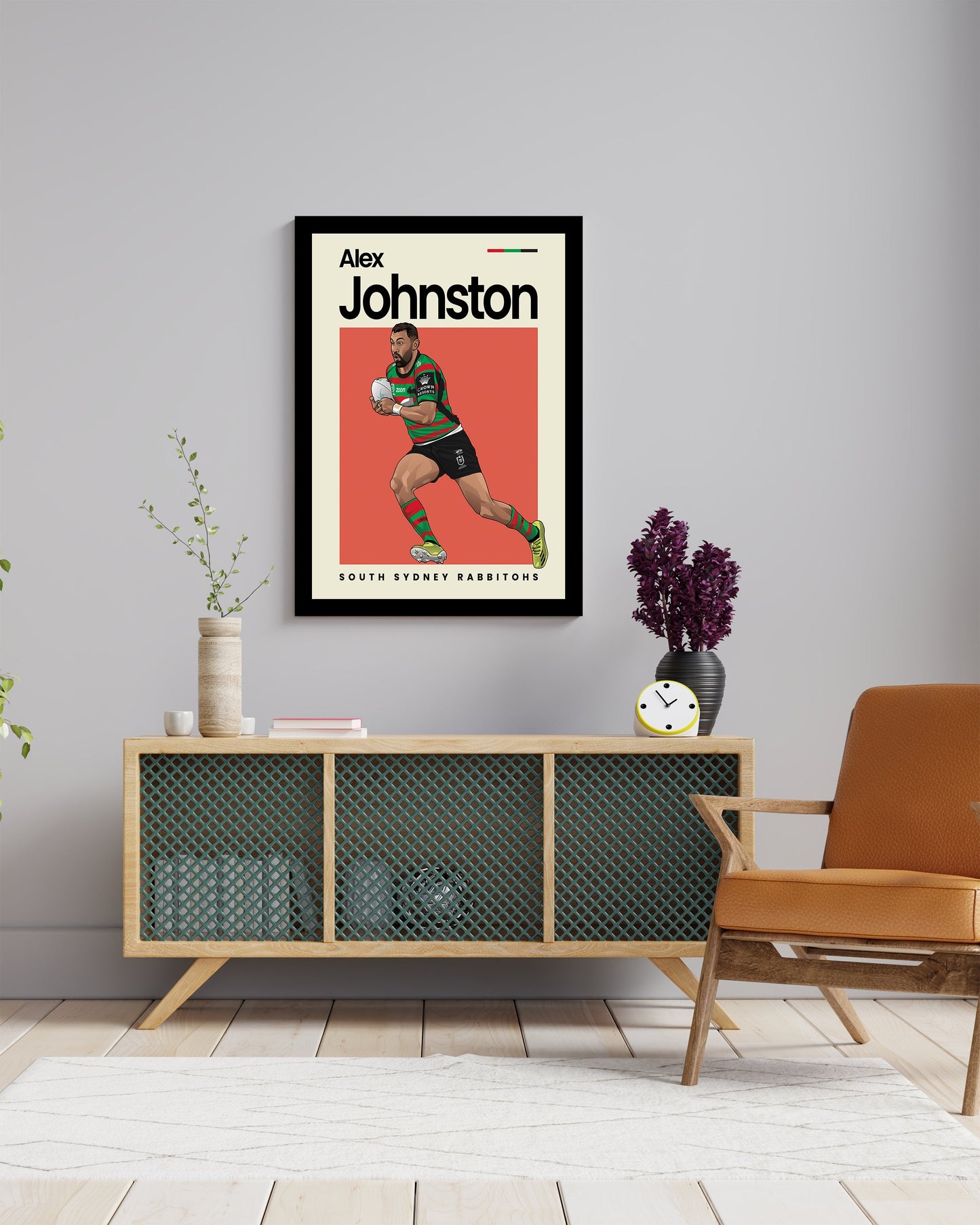 Alex Johnson Rabbitohs Wall Art