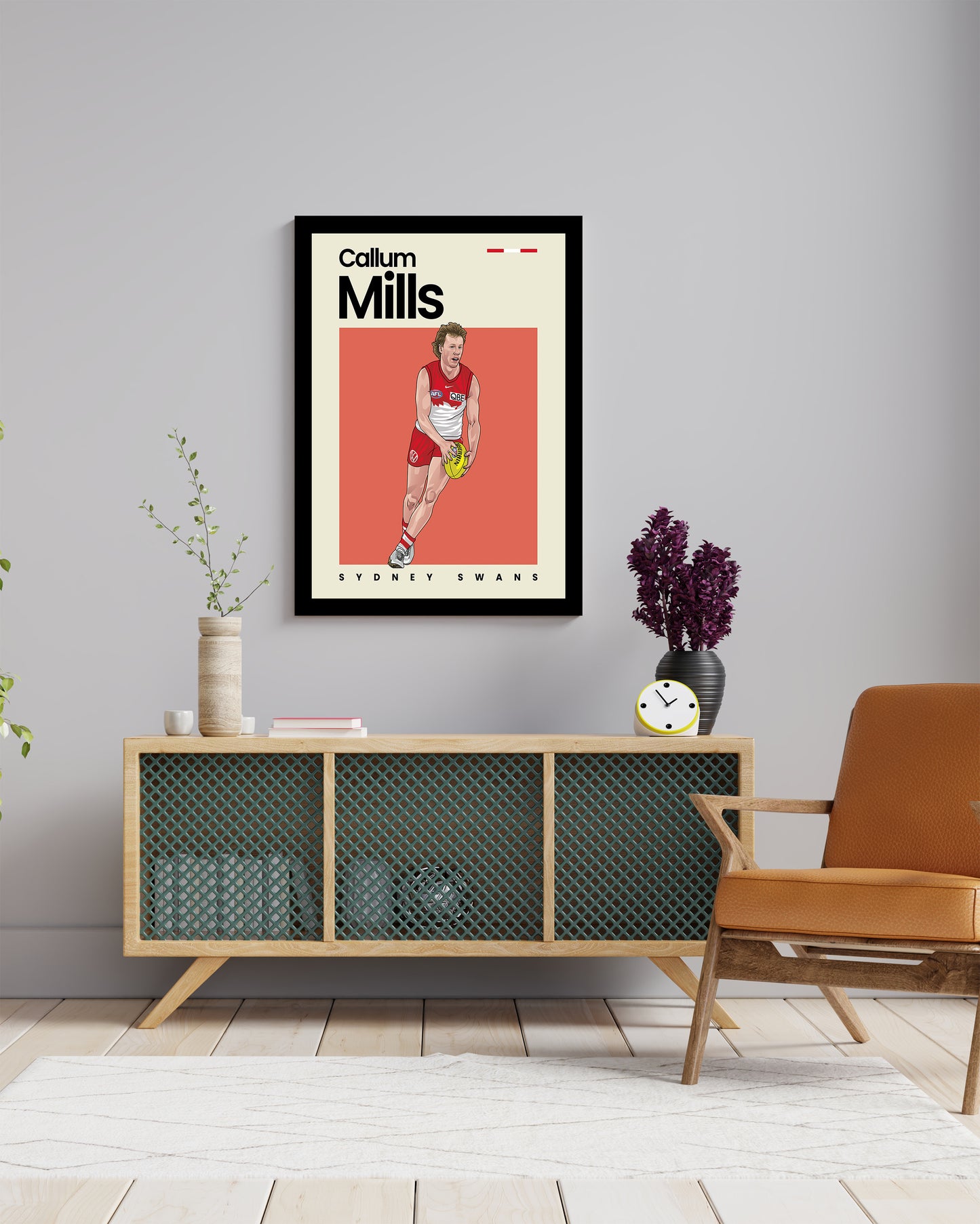 Callum Mills Swans Wall Art