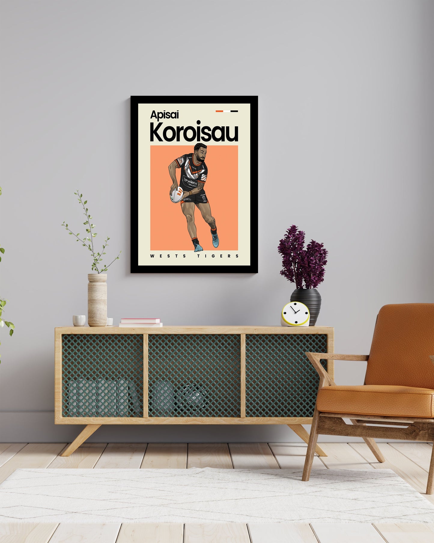 Apisai Koroisau Tigers Wall Art