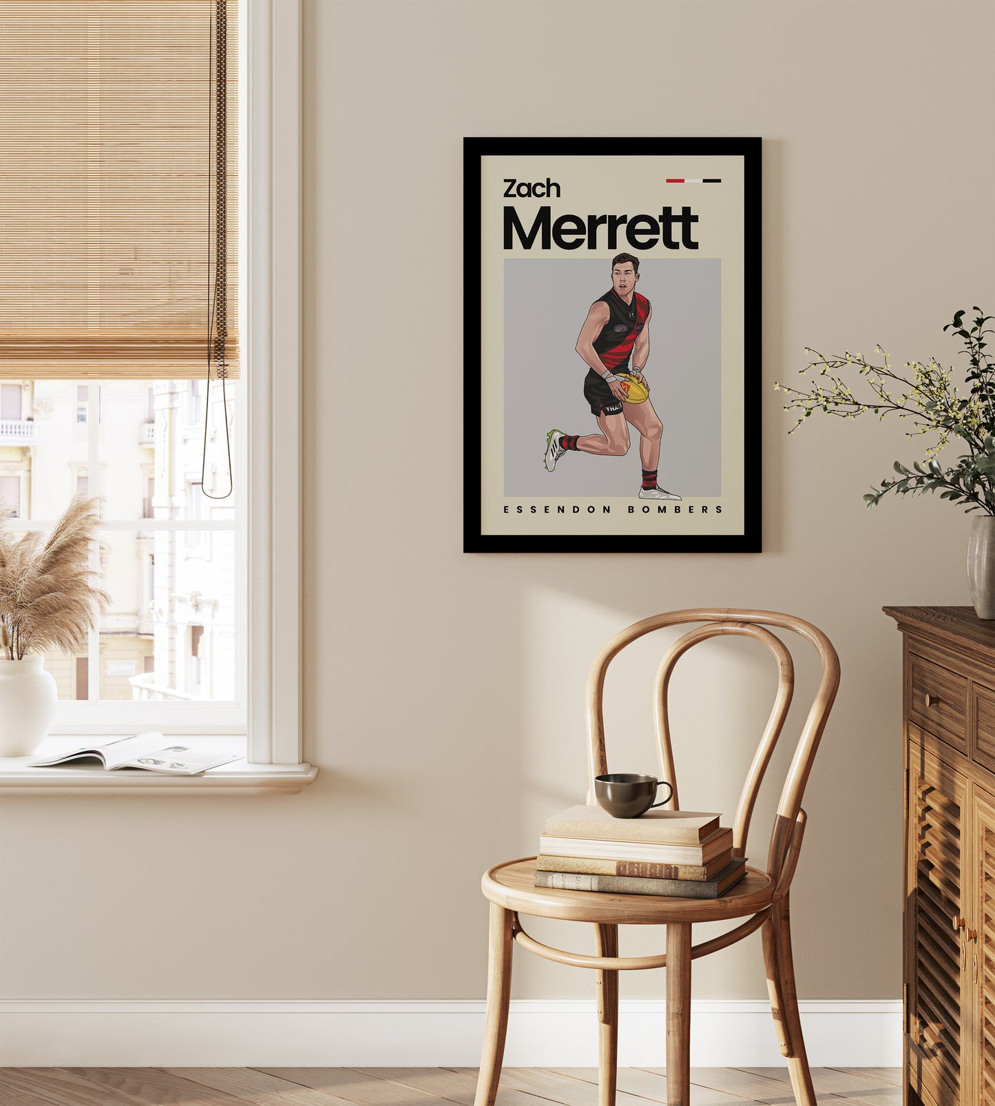 Zach Merrett Bombers Wall Art