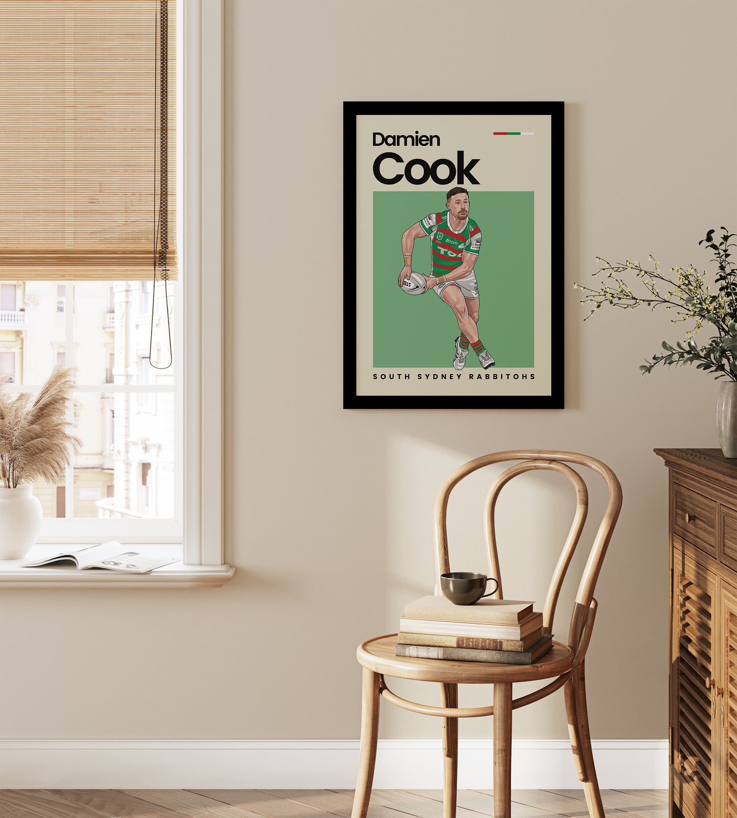 Damien Cook Rabbitohs Wall Art