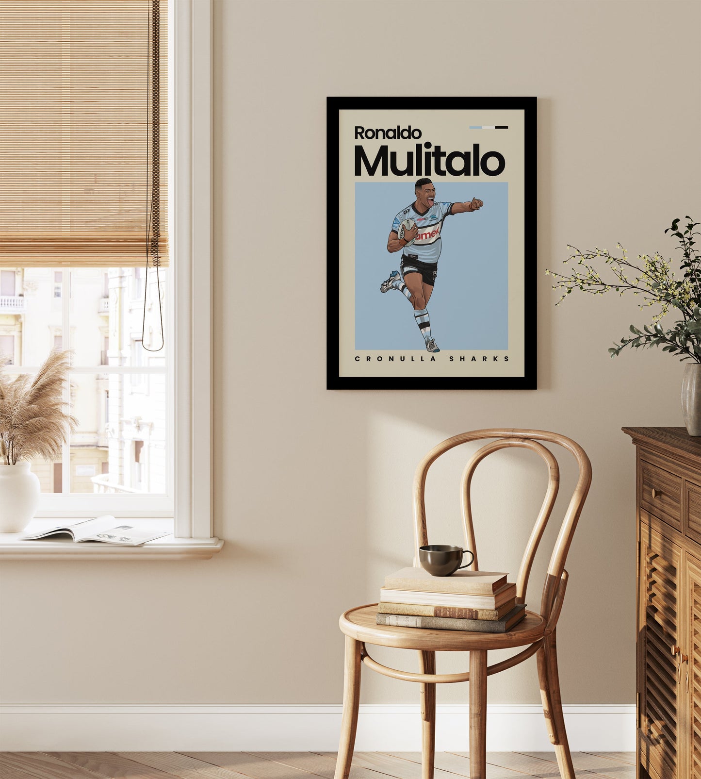 Ronaldo Mulitalo Sharks Wall Art