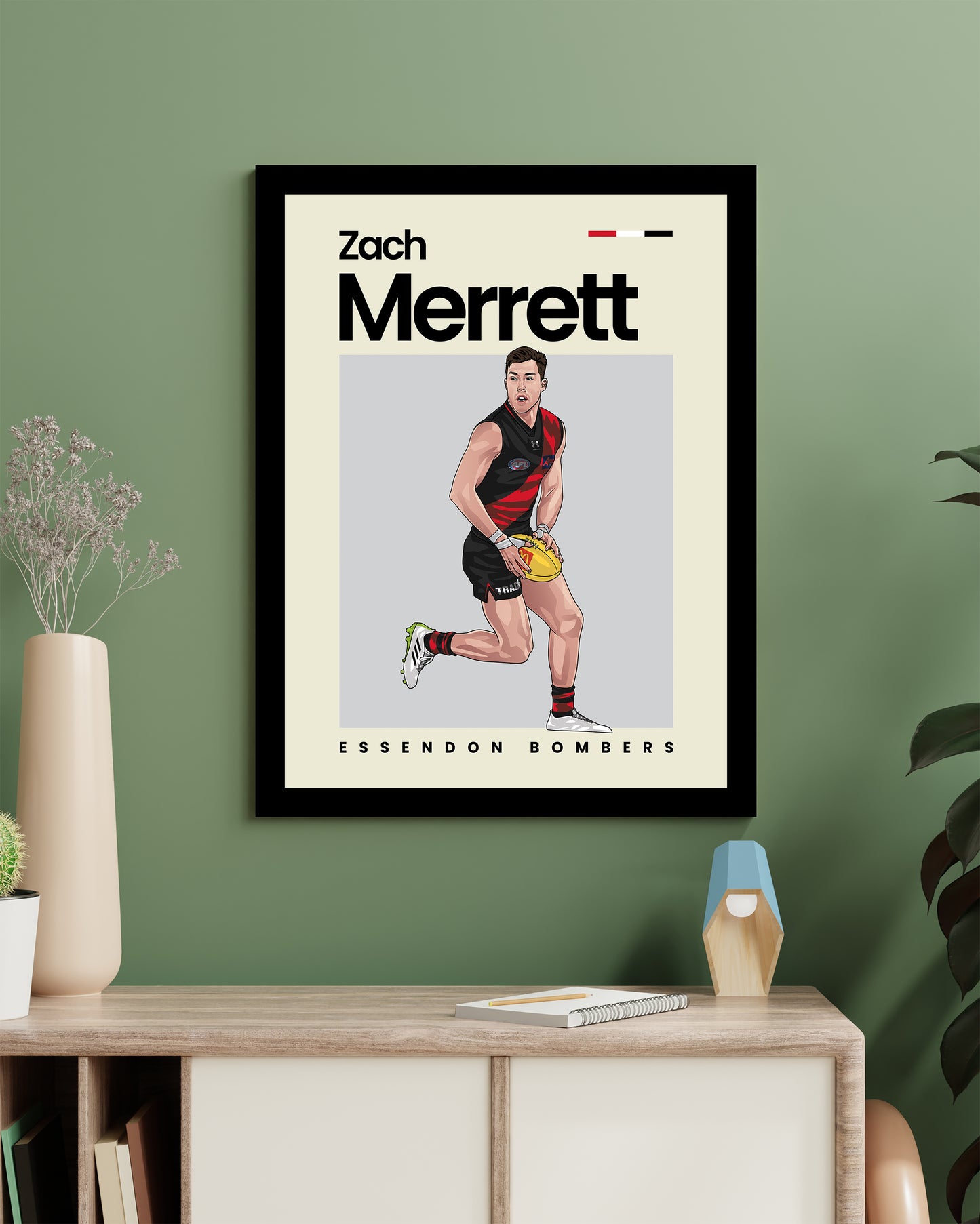 Zach Merrett Bombers Wall Art