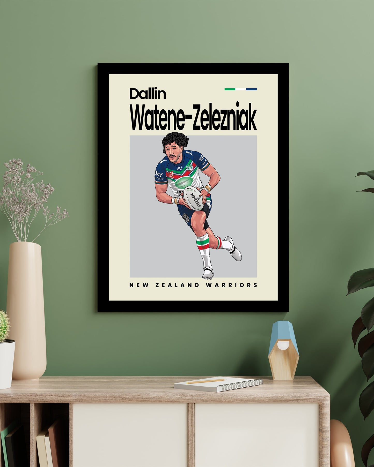 Dallin Watene-Zelezniak Warriors Wall Art