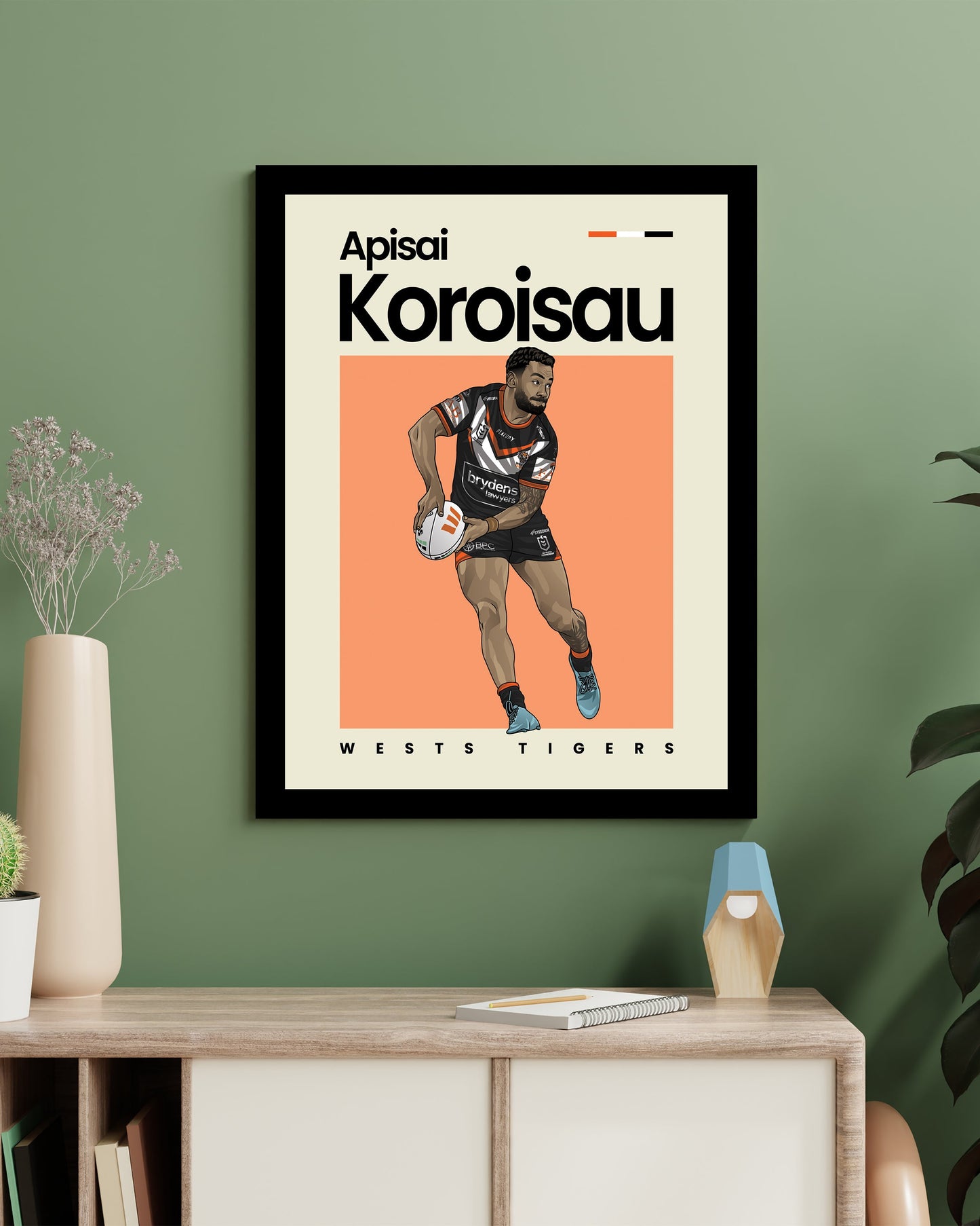 Apisai Koroisau Tigers Wall Art