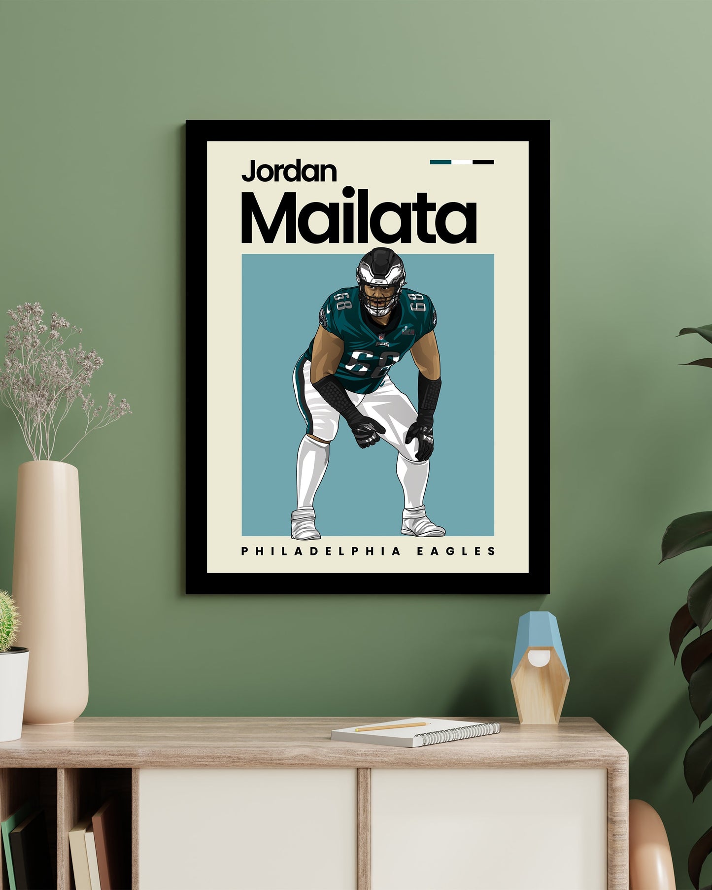 Jordan Mailata Eagles Wall Art