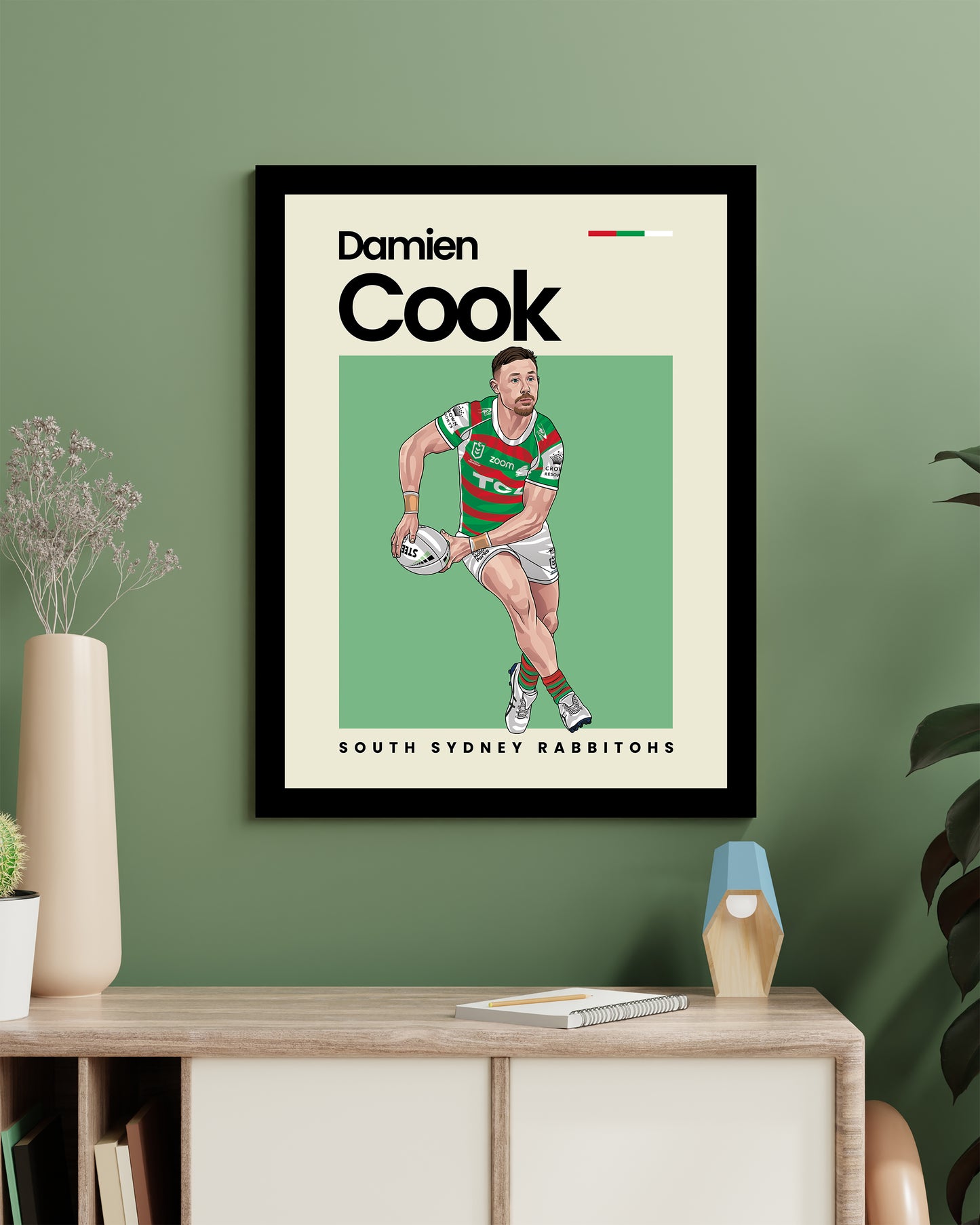 Damien Cook Rabbitohs Wall Art