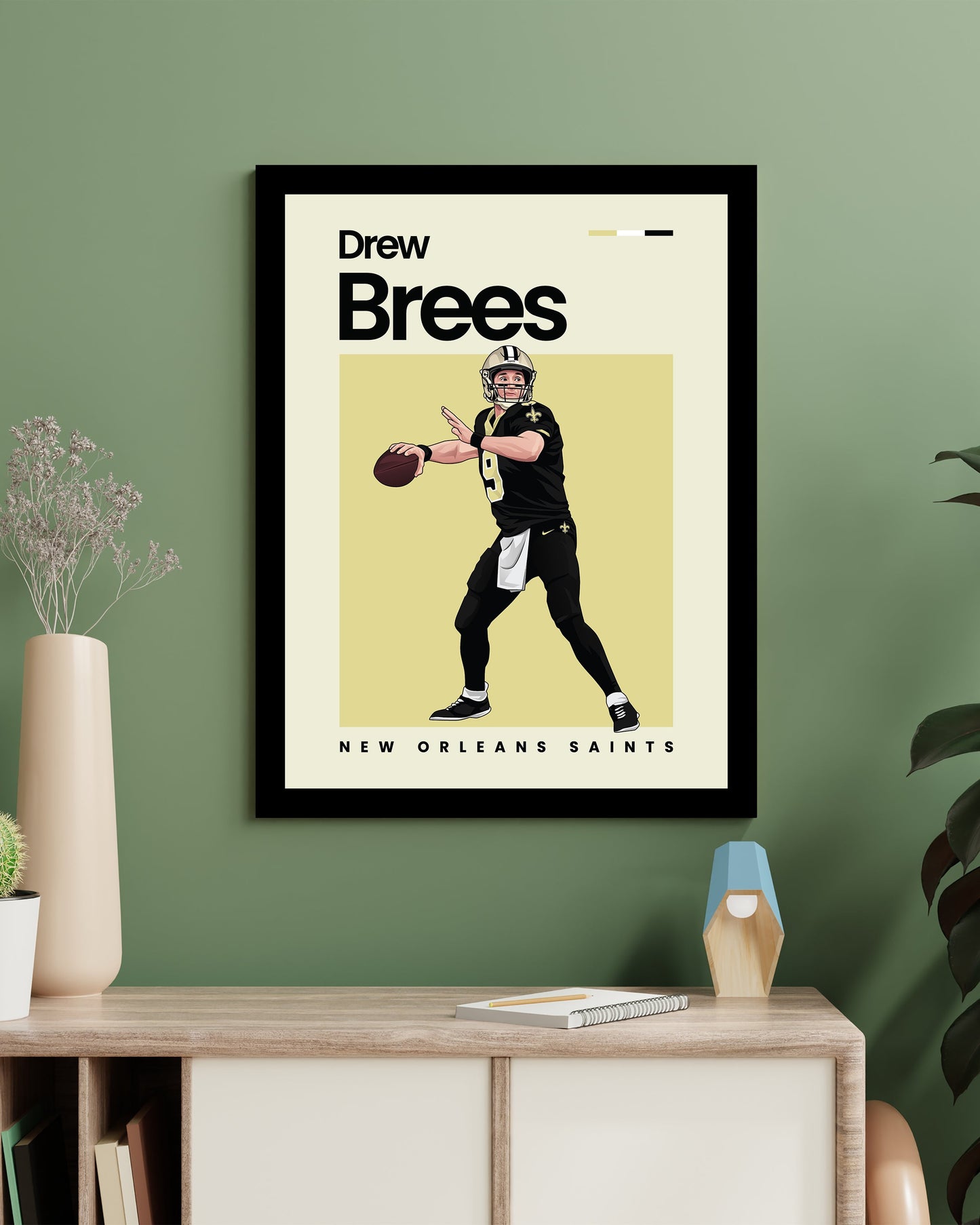 Drew Brees Saints Wall Art