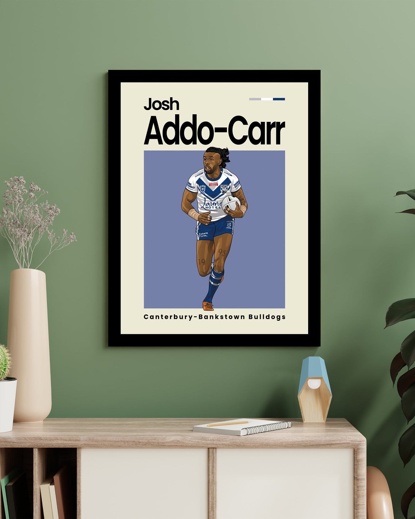 Josh Addo-Carr Bulldogs Wall Art