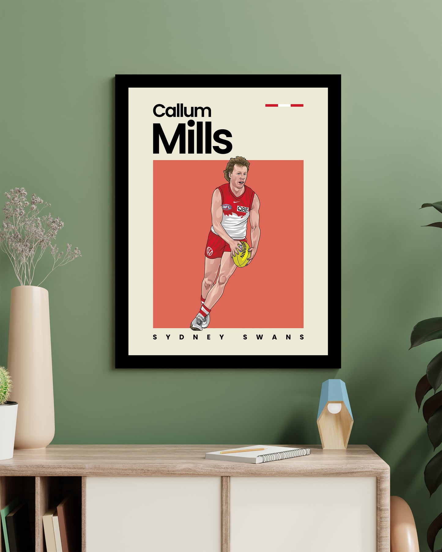 Callum Mills Swans Wall Art