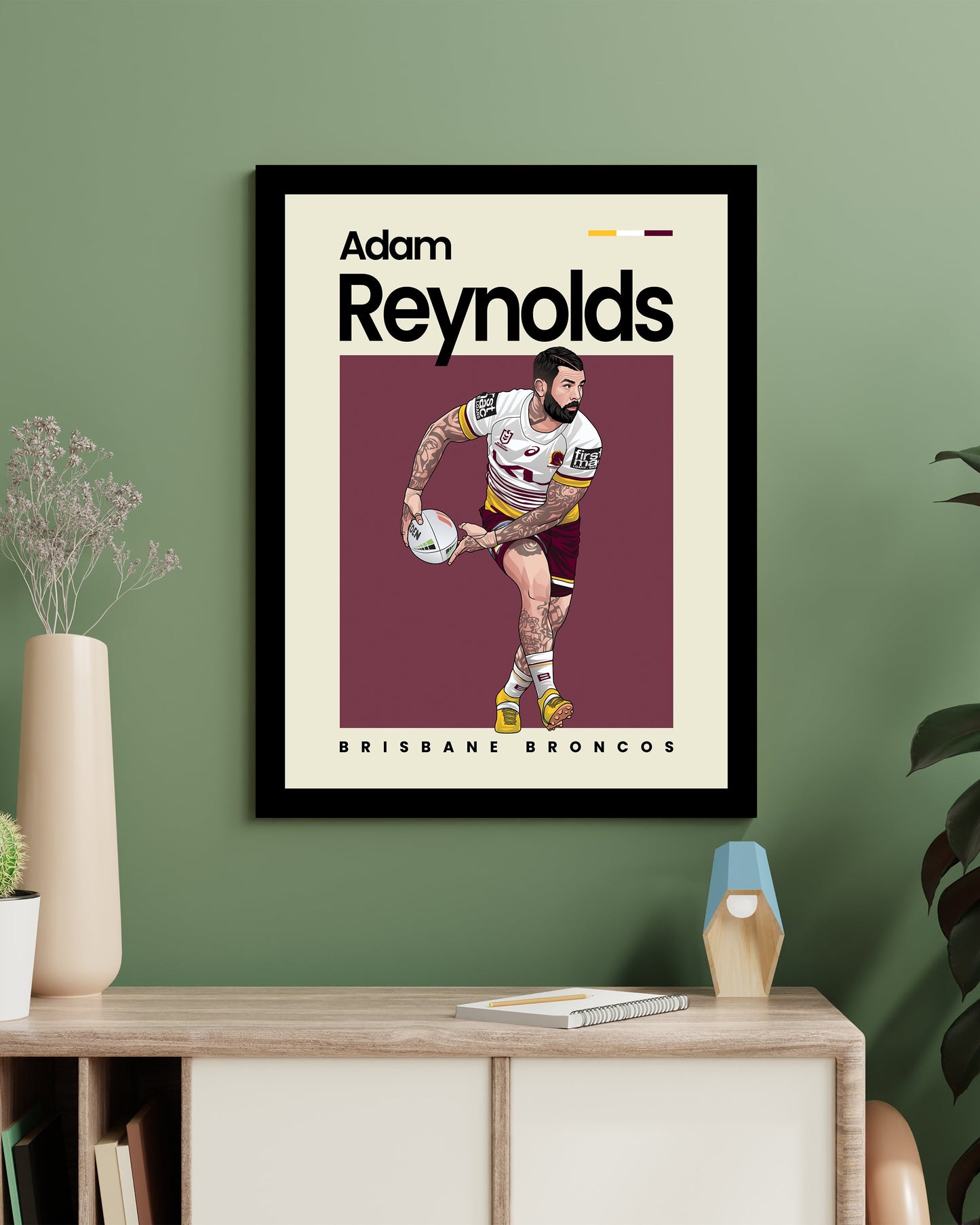 Adam Reynolds Broncos Wall Art