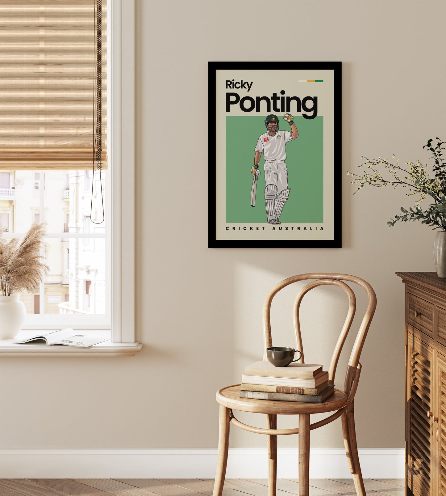 Ricky Ponting Cricket Wall Art