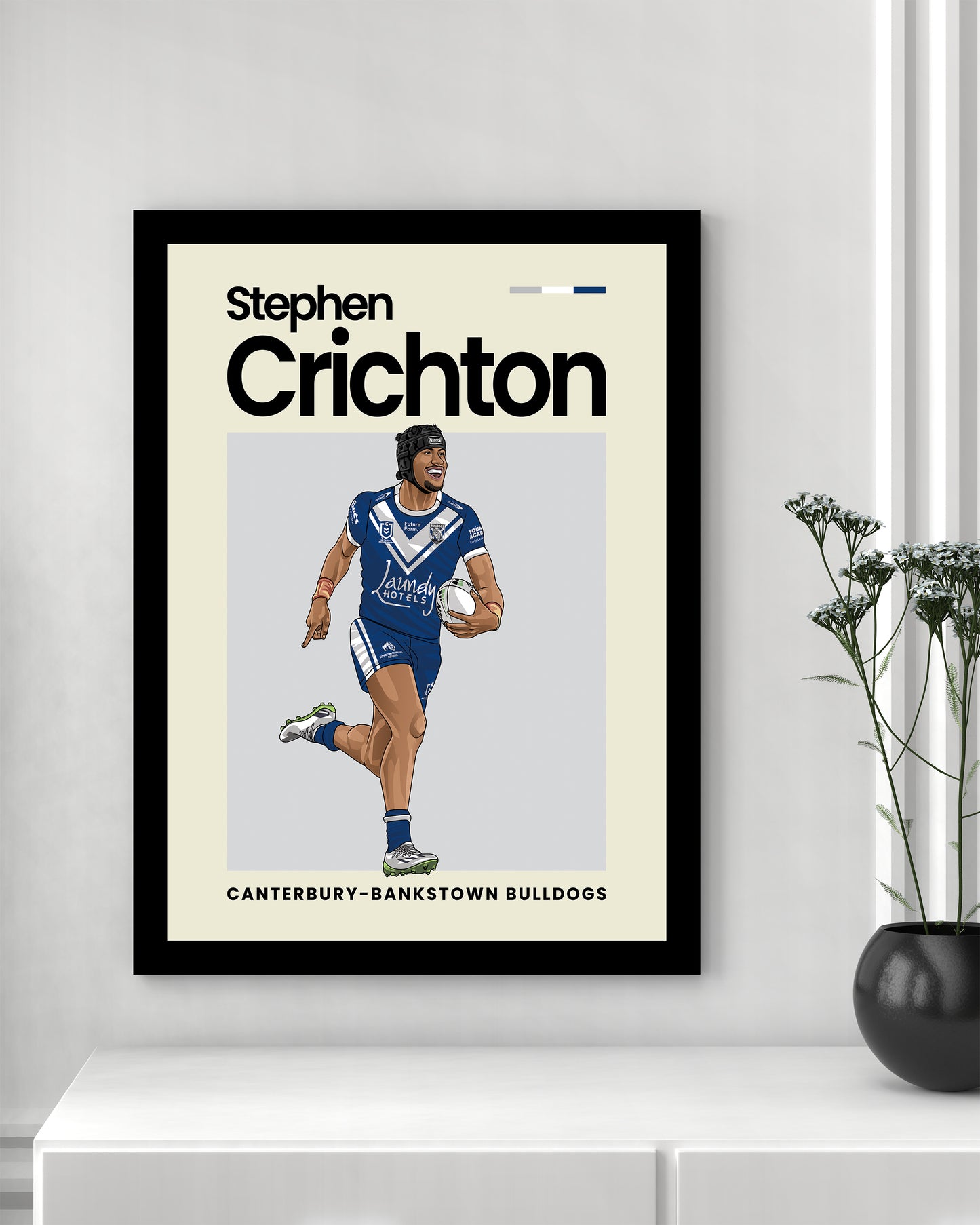 Stephen Crichton Bulldogs Wall Art