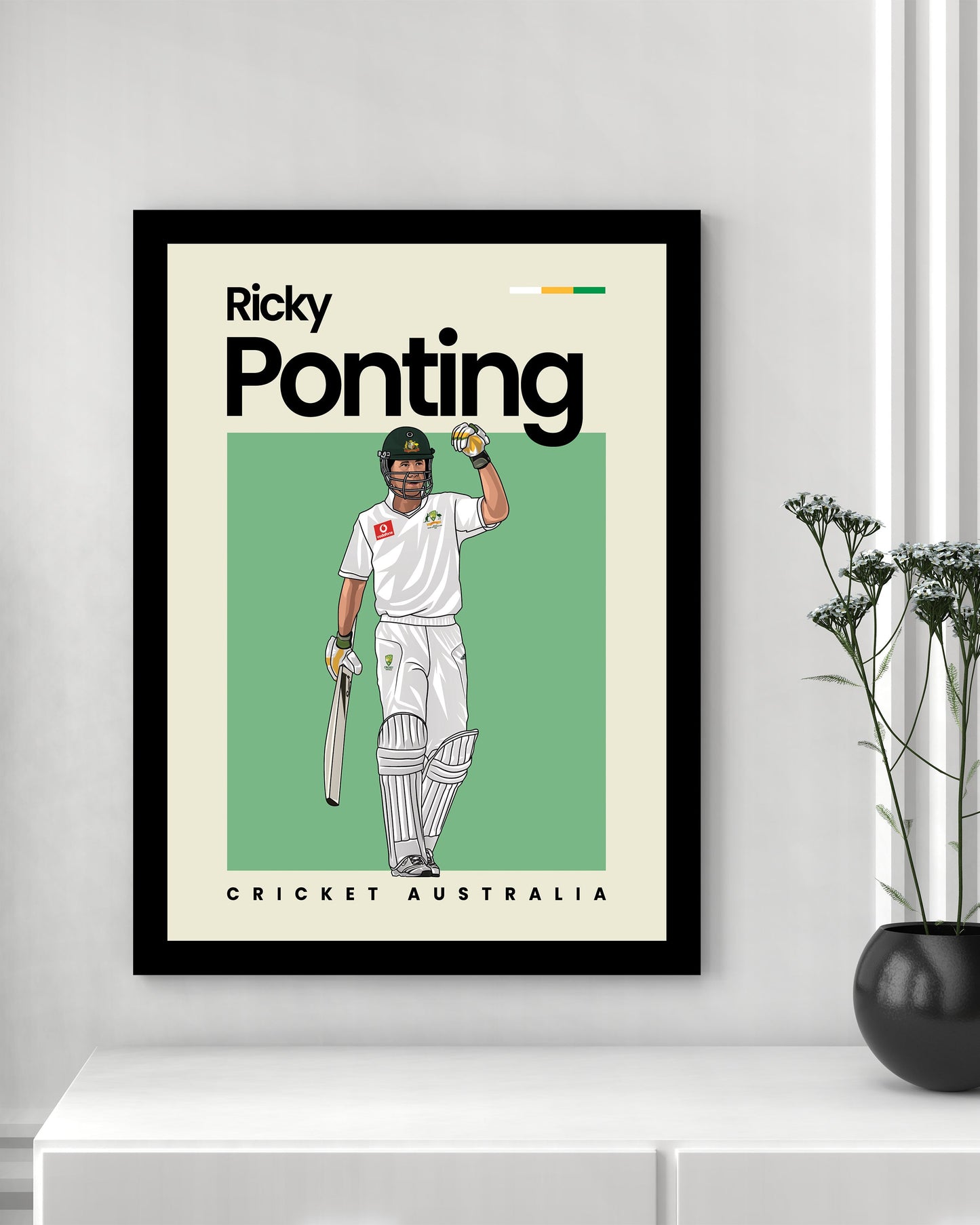 Ricky Ponting Cricket Wall Art