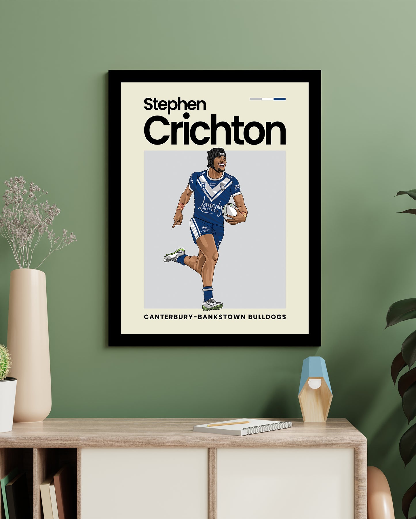 Stephen Crichton Bulldogs Wall Art