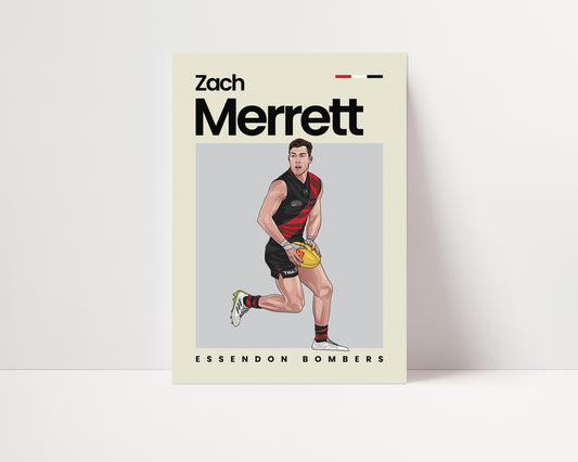 Zach Merrett Bombers Wall Art
