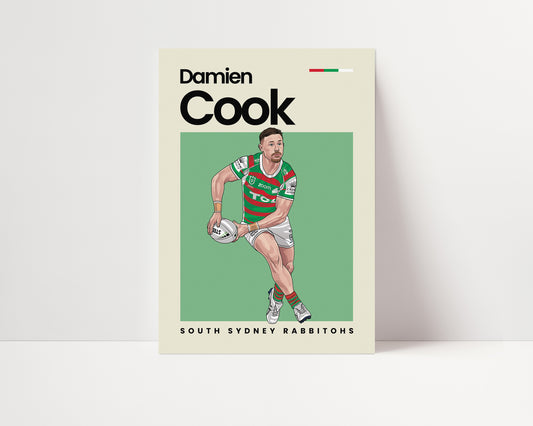 Damien Cook Rabbitohs Wall Art