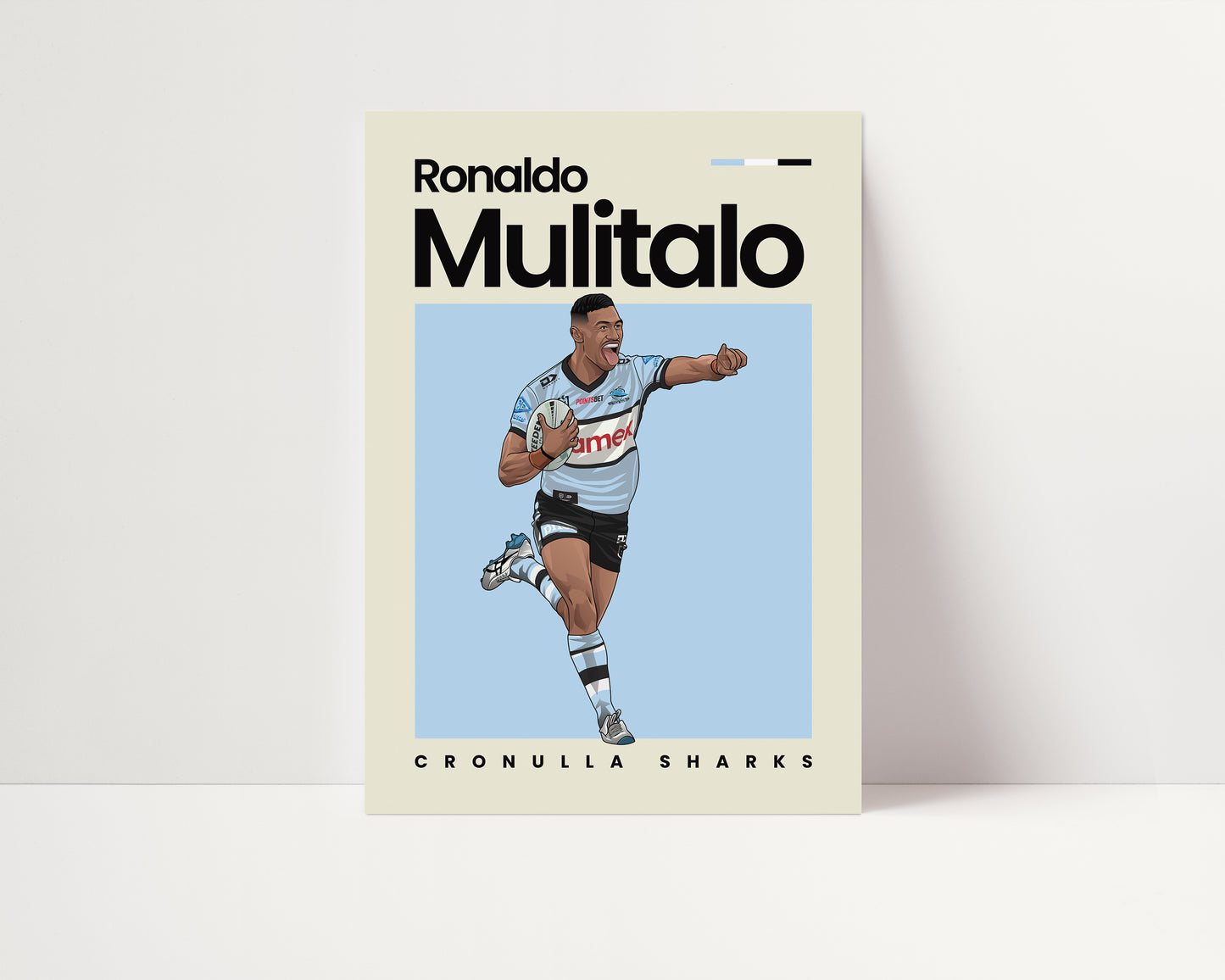 Ronaldo Mulitalo Sharks Wall Art