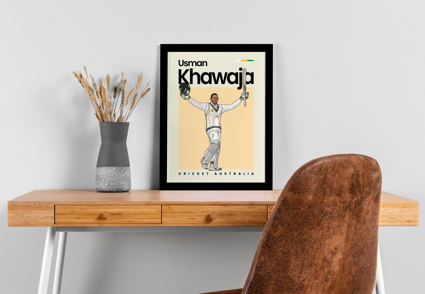 Usman Khawaja Cricket Wall Art