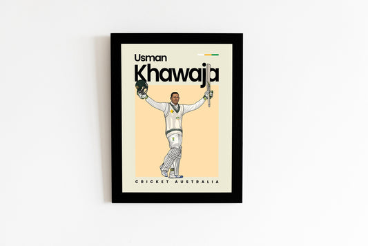 Usman Khawaja Cricket Wall Art