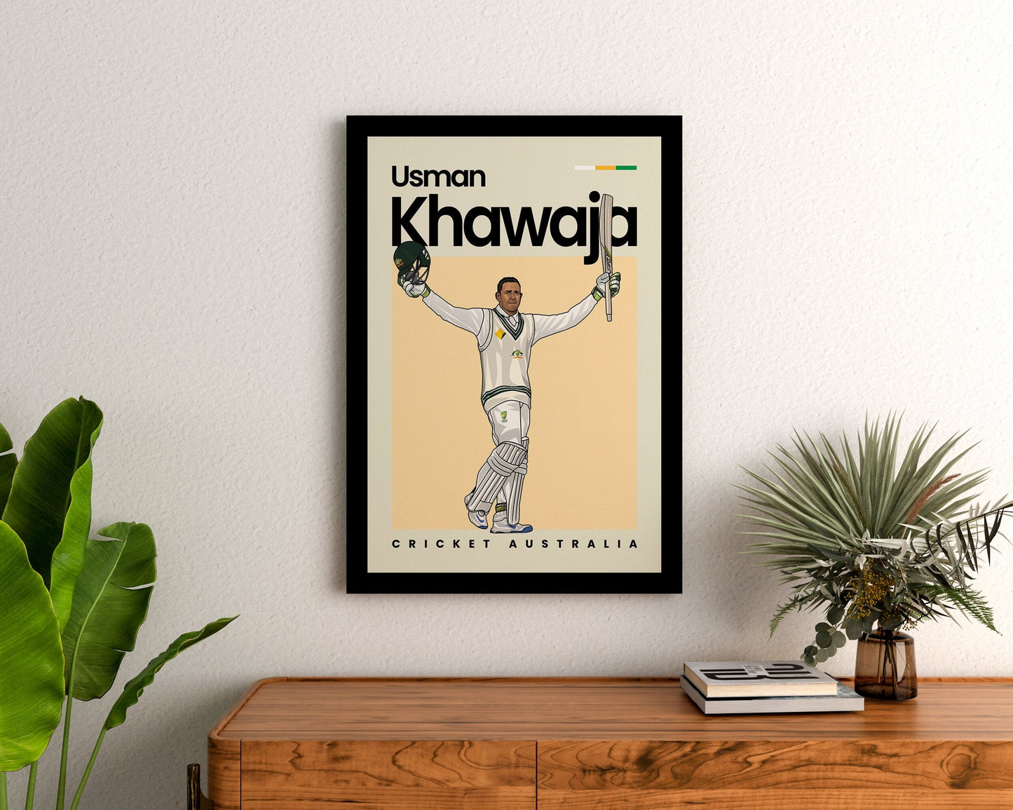 Usman Khawaja Cricket Wall Art